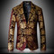 Neue Männer Casual Blazer Jacke Trend Mode Blume