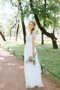 Spitze Tüll Extravagantes Bodenlanges Brautkleid mit Schleife