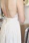 Chiffon Rückenfreies Glamouröses Schlichtes Brautkleid mit Applike