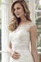 Bateau Plissiertes Tüll Luxus Brautkleid mit natürlicher Taille