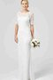 Schaufel-Ausschnitt Halbe Ärmeln Romantisches Schlichtes Elegantes Brautkleid
