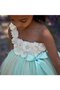 Empire Taille Duchesse-Linie Ärmelloses Blumenmädchenkleid mit Gürtel mit Blume