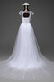 Kirche Bootsförmiger Ausschnitt Brillant Brautkleid mit Bordüre aus Spitze