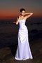 Meerjungfrau Satin Empire Taille Sittsames Brautkleid mit Rücken Schnürung