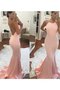 Meerjungfrau Stil Satin Ärmelloses Normale Taille Abendkleid mit Nackenband