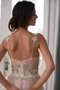 Glamourös Luxus Pompöse Brautkleid aus Dehnbarer Satin mit Spaghettiträger