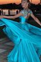 Natürliche Taile Prinzessin Chiffon Perlenbesetztes A-Line Abendkleid