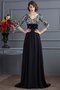 V-Ausschnitt Chiffon Reißverschluss Abendkleid mit Bordüre mit Empire Taille