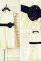 Kurze Ärmeln Prinzessin Schaufel-Ausschnitt A-Line Wadenlanges Blumenmädchenkleid