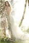 Meerjungfrau Stil Satin Gericht Schleppe Normale Taille Brautkleid mit Kristall