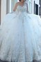 Perlenbesetztes Engelwurz Garten Sexy Brautkleid mit Applikation