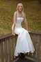 Meerjungfrau Stil Ärmelloses Neckholder Bodenlanges Brautkleid aus Satin