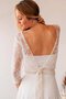A-Line Spitze Ewiges Plissiertes Brautkleid mit Bordüre