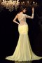 Ein Träger Meerjungfrau Stil Sittsames Abendkleid mit Applikation aus Chiffon