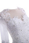 Durchsichtige Rücken Anständiges Modern Formelles Brautkleid mit Perlen