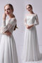 Süß Vintage Besonderes Brautkleid mit Langen Ärmeln mit Bootsförmiger Ausschnitt