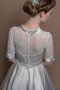 Ärmellos Bescheidenes Wadenlanges Modern Brautkleid mit Knöpfen