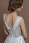 Satin A-Line Perlenbesetztes Klassisches Bescheidenes Brautkleid