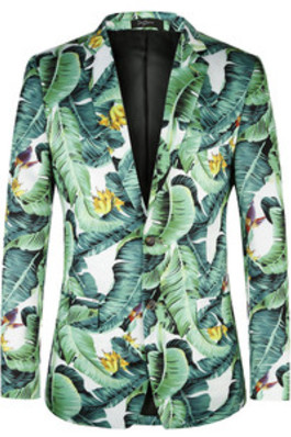 Jacken Mens Mode Gedruckt Floral Anzug Blazer Exklusive