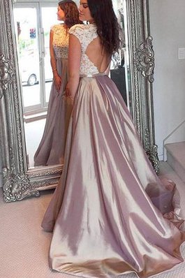 Juwel Ausschnitt Handgemacht A-Linie Natürliche Taile Prinzessin Abendkleid