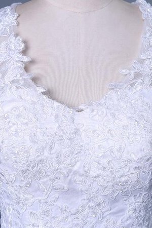 Ein Schulterfreies Kurze Ärmeln V-Ausschnitt Konservatives Einfaches Brautkleid