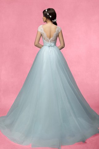 A-Line Bodenlanges Konservatives Sittsames Brautkleid mit gekappten Ärmeln