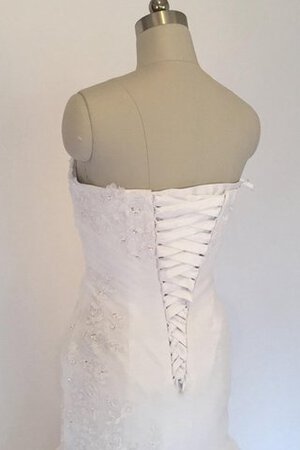 Meerjungfrau Stil Normale Taille Tüll Brautkleid mit Applikation mit Rücken Schnürung