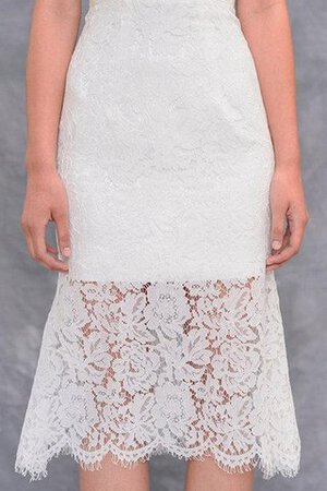 V-Ausschnitt Spitze Vorn Kurz Hinten Lang Luxus Brautkleid mit Bordüre