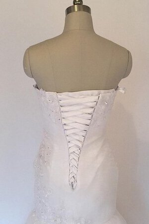 Meerjungfrau Stil Normale Taille Tüll Brautkleid mit Applikation mit Rücken Schnürung