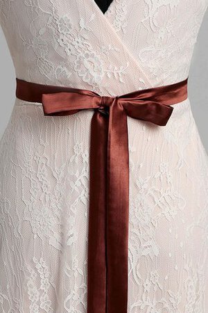 Plissiertes Romantisches Legeres Brautkleid mit Schleife mit Rüschen