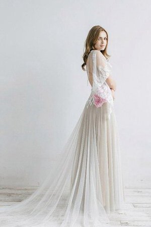 Zeitloses Gesticktes Sexy Brautkleid mit Plissierungen mit Bordüre