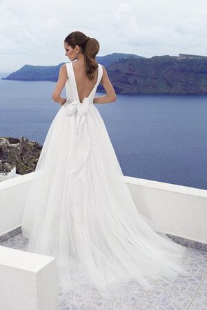 Gericht Schleppe Beach Stil Einfaches Brautkleid mit Gürtel mit Schleife