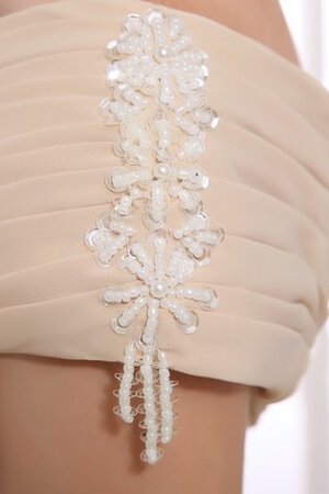Perlenbesetztes Ärmellos plissiertes Brautmutterkleid mit kreuz mit Reißverschluss