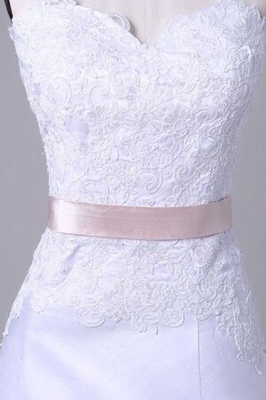 Schulterfrei Paillettenbesetztes One Schulter Wadenlanges Brautkleid mit Herz-Ausschnitt