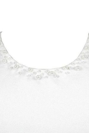 A-Line Schaufel-Ausschnitt Bodenlanges Blumenmädchenkleid mit Perlen mit Schmetterlingsknoten