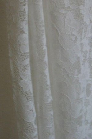 Spitze V-Ausschnitt Natürliche Taile Brautkleid mit kurzen Ärmeln mit Schleife