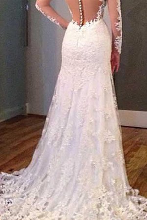 Göttlich Zeitloses Sittsames Stilvolles Brautkleid mit Knöpfen