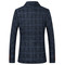 Herbst Terno Masculino Masculino Slim Fit Plaid Anzug