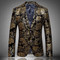 Gold Designermarke Jacke Blazer Masculino Lässig