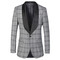 Männer Plaid Hochzeit Männlichen Blazer Slim Fit