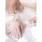 Faszinierend Organza Mit Blumen Weiß Elegant|Bescheiden Brauthandschuhe