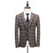 Einreiher Blazer Plaid Slim Fit Männer Anzug Luxus