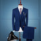 Slim Fit Einfarbig Formalen Männer Anzug 3 Stück Anzug Groomsmen