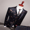 Fashion Floral High-end-marke Asiatische Bankett Herren Smoking Slim Fit