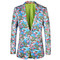 Anzug Plus Größe Casual Männer Muster Blumen Blazer