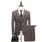 Einreiher Blazer Plaid Slim Fit Männer Anzug Luxus