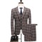 Einreiher Blazer Plaid Slim Fit Männer Anzug Luxus