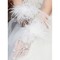 Spannend Organza Mit Kristall Weiß Luxuriös Brauthandschuhe
