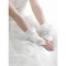 Spitze Mit Kristall Weiß Luxuriös Brauthandschuhe Attraktiv