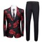 Prom Anzüge Männer Anzug Set 2 Stücke Party Rose Blume Slim Fit Herren